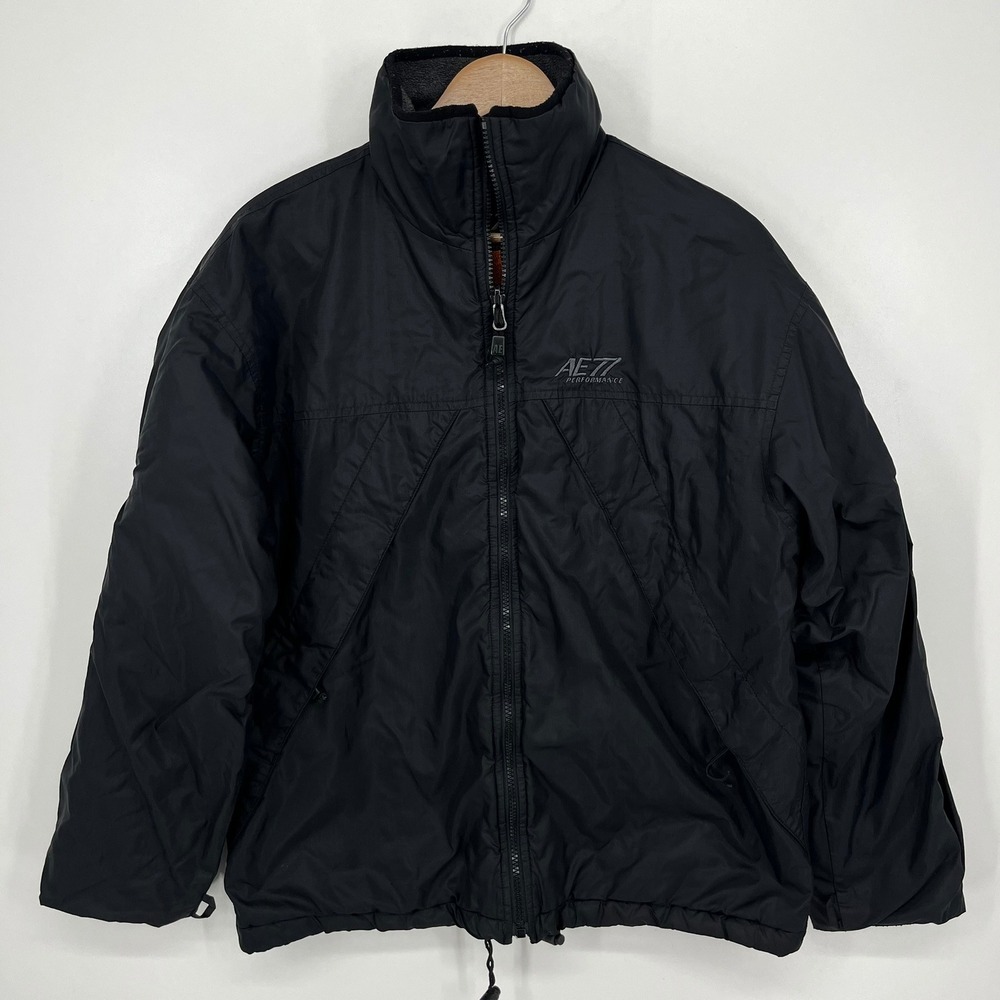 American Eagle AE77 Performance Mens Black Quilted Lined Full Zip Jacket Small